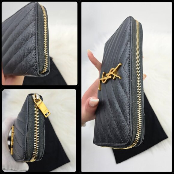 Saint Laurent  Cassandre Matelassé Zip Around Wallet - Picture 14 of 17